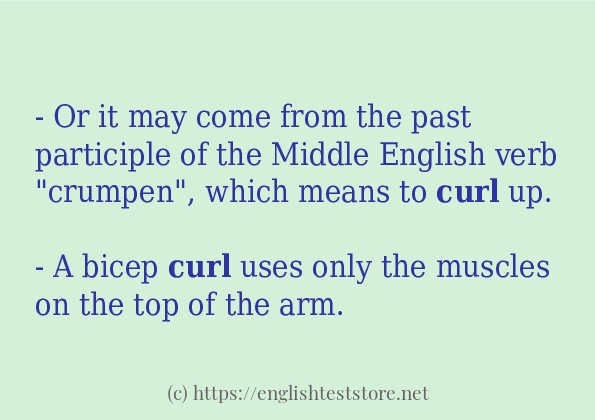 curl in-sentences