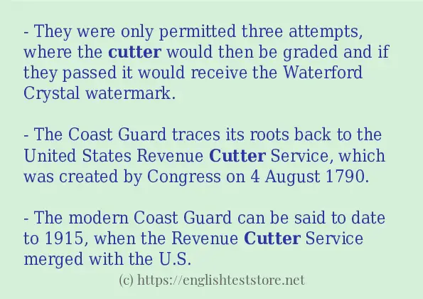 cutter - example sentences