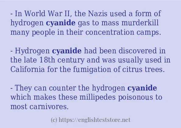 cyanide - sentence examples