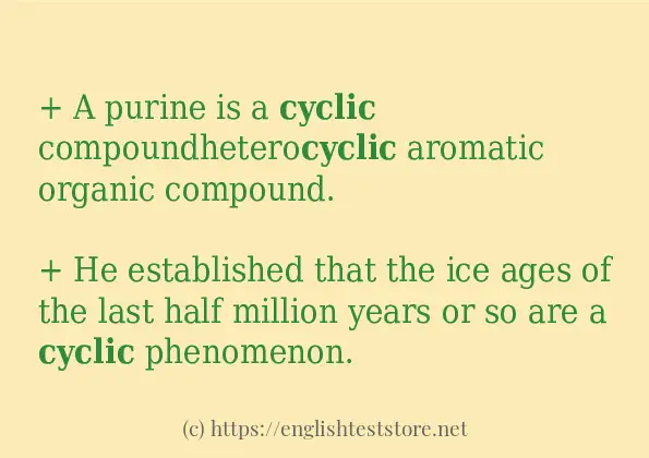 cyclic how to use in sentences