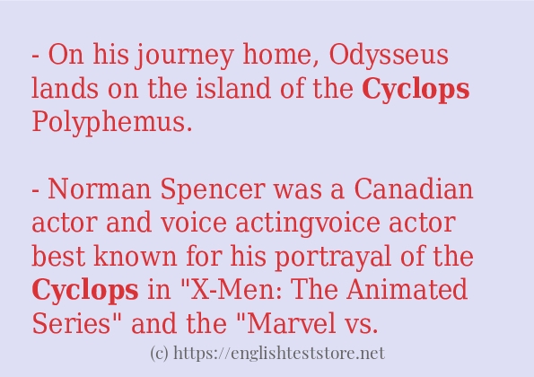 cyclops - example sentences