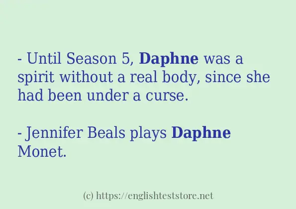 daphne in sentences?