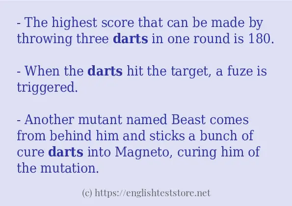 darts use in-sentences