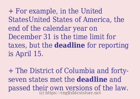 deadline some ways to use