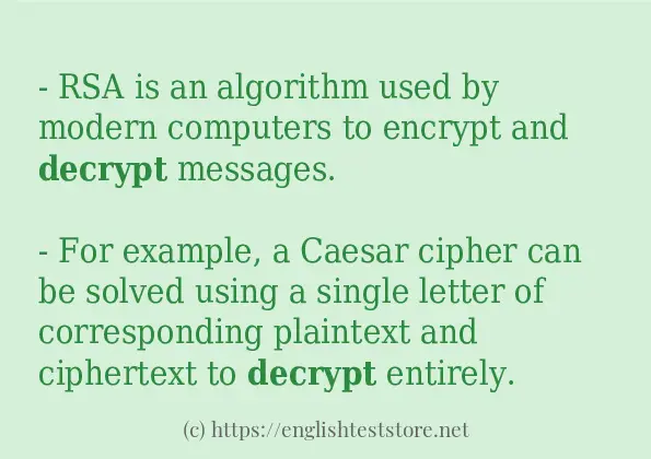 decrypt some ways to use