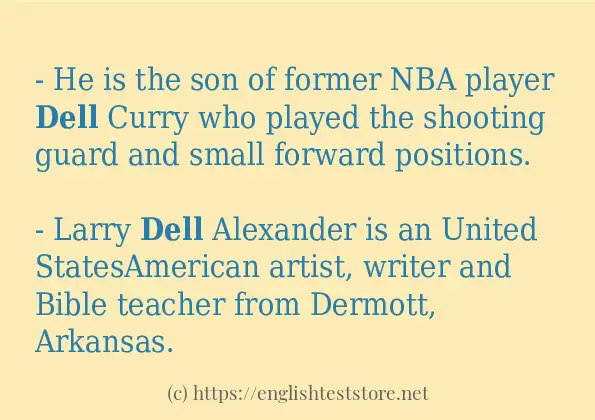dell - example sentences