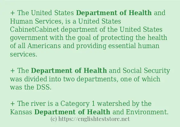 department of health in-sentences