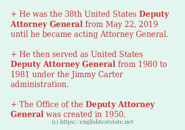 deputy attorney general use in-sentences