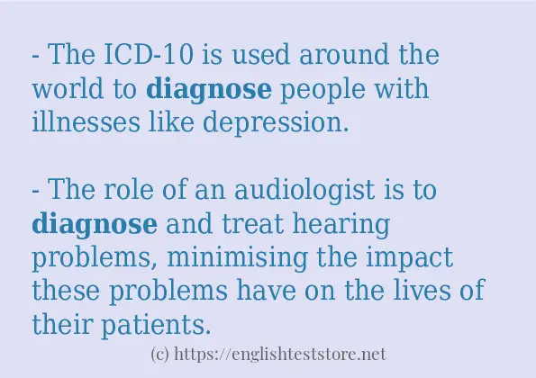 diagnose use in sentences diagnose use in sentences