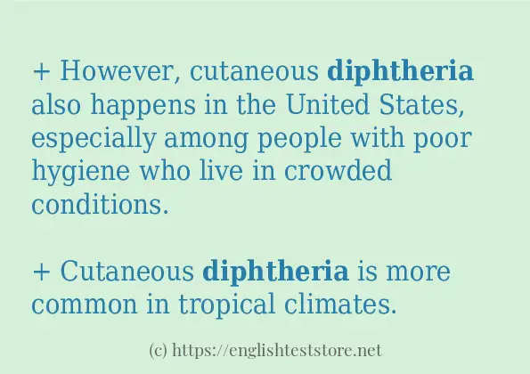 diphtheria how to use?