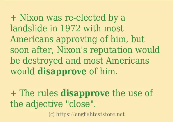 disapprove - sentence examples