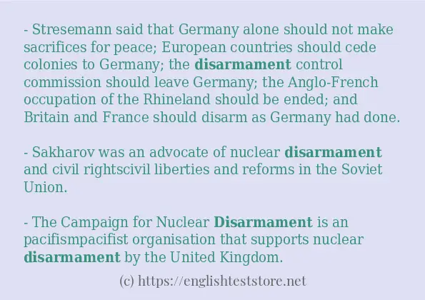 disarmament - some sentence examples