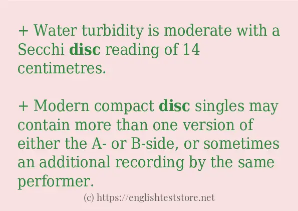 disc - some sentence examples