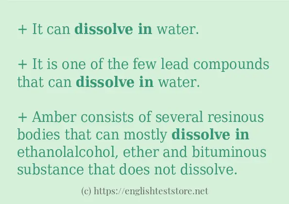 dissolve in - sentence examples