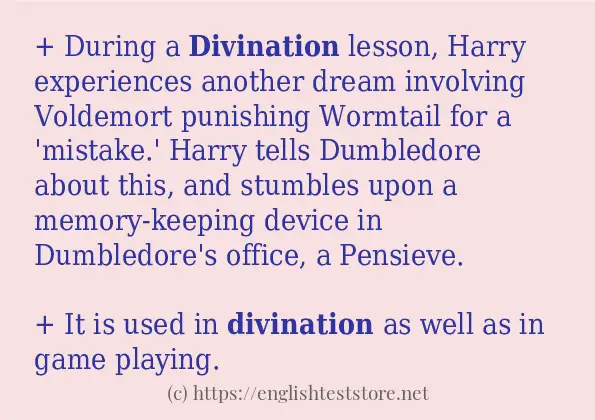 divination - some sentence examples