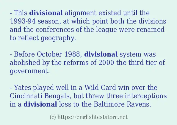 divisional use in-sentences