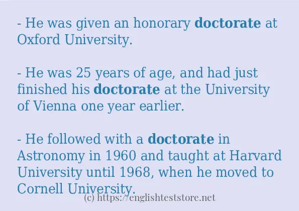 doctorate how to use?