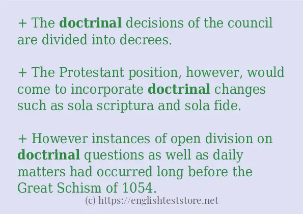 doctrinal use in-sentences