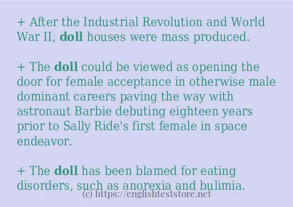 doll - some sentence examples