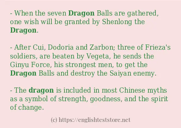 dragon use in-sentences