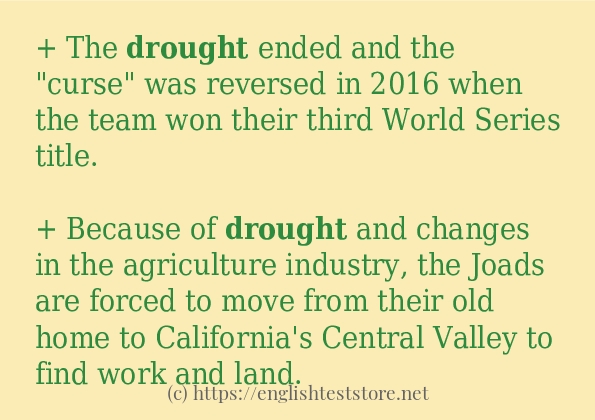 drought - some sentence examples