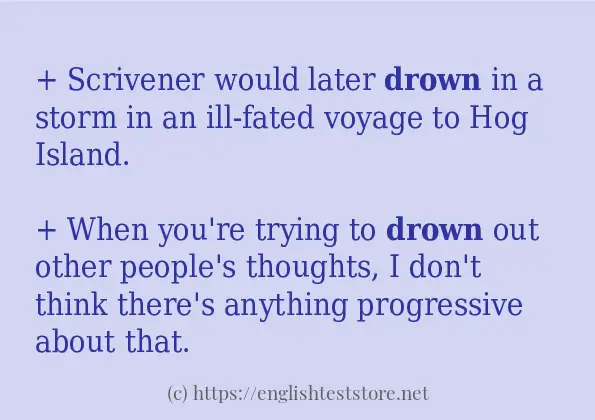 drown use in sentences