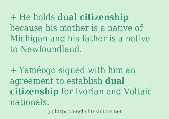 dual citizenship in sentences?