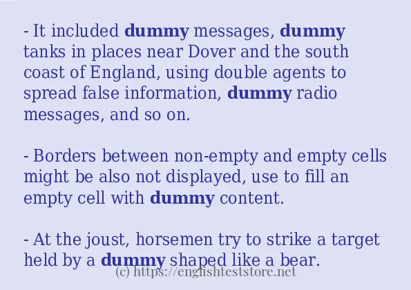 dummy use in-sentences