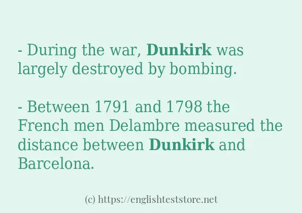 dunkirk - sentence examples