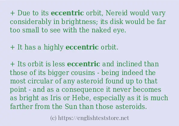 eccentric use in sentences