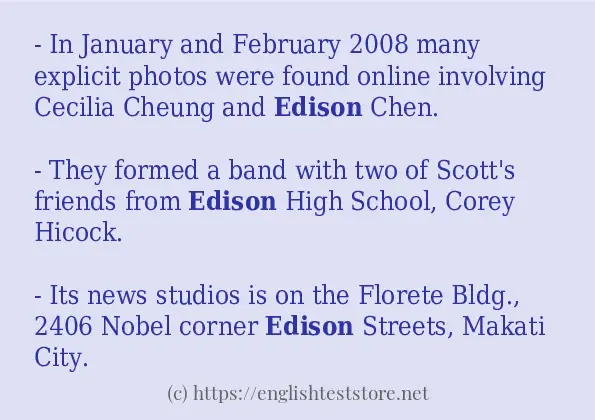 edison in-sentences