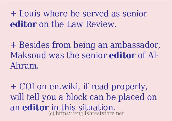 editor in sentences?