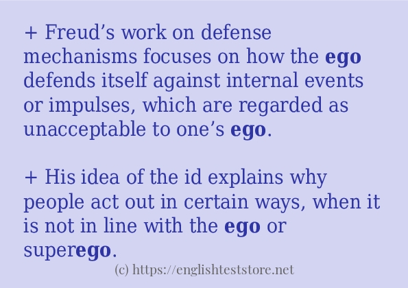 ego use in sentences