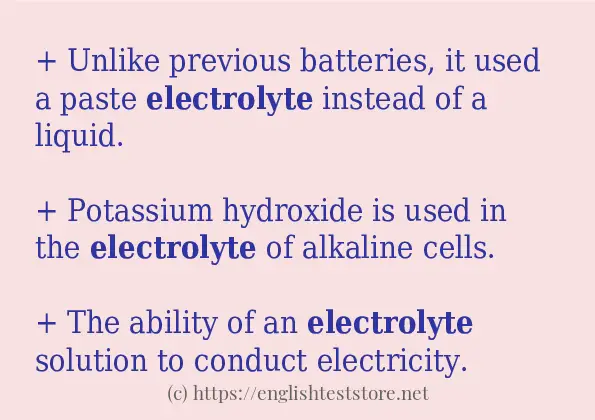 electrolyte some ways to use