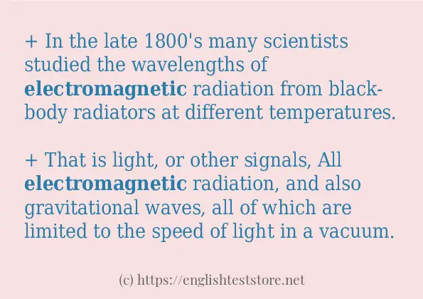 electromagnetic some example sentences