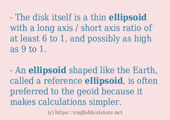 ellipsoid example in sentences