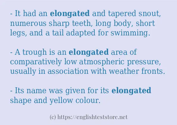 elongated - some sentence examples