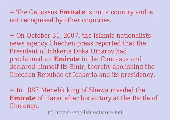 emirate use in-sentences