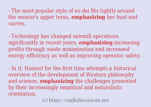 emphasizing use in-sentences