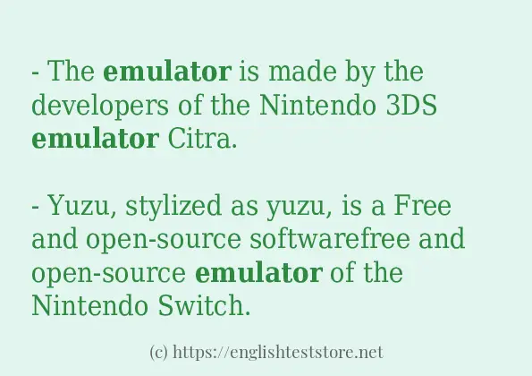 emulator - sentence examples