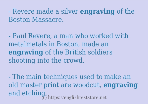 engraving - sentence examples