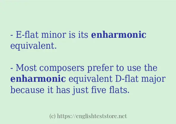 enharmonic some ways to use