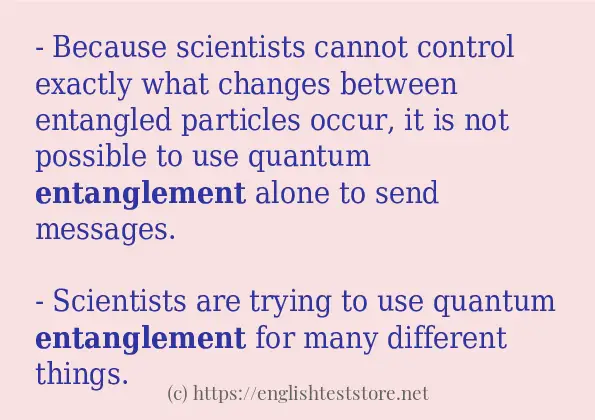 entanglement use in-sentences