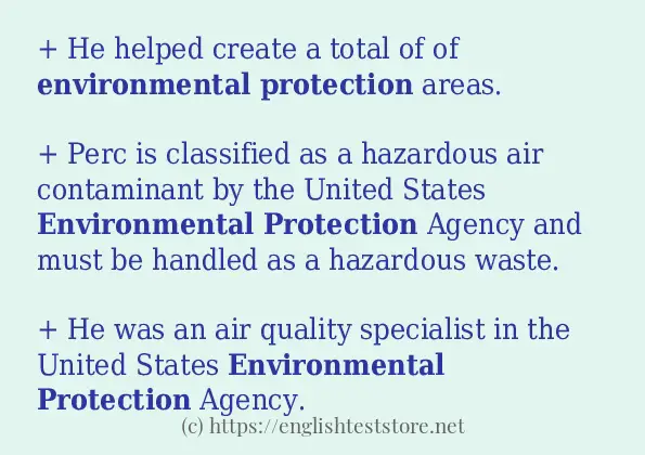 environmental protection - sentence examples