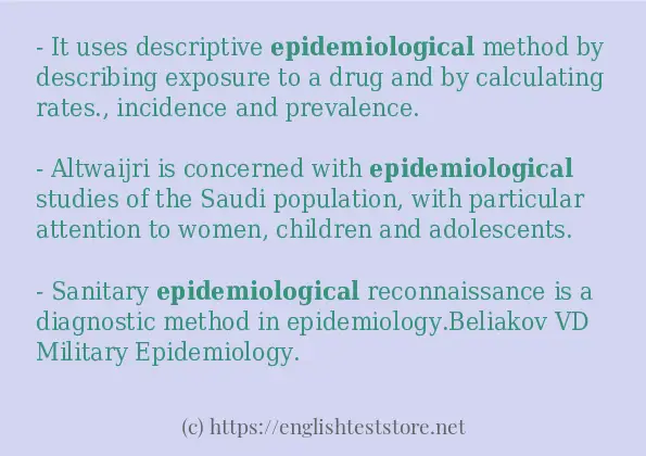 epidemiological how to use?