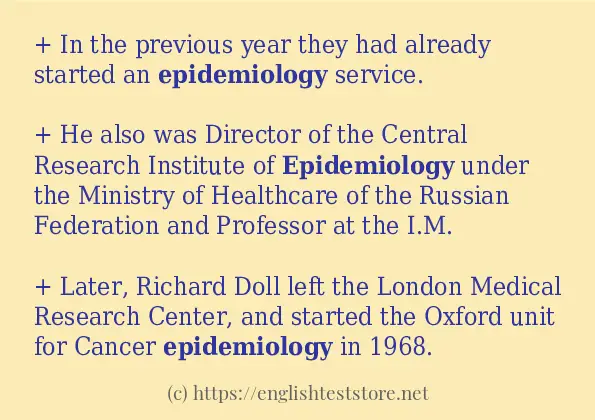 epidemiology some ways to use