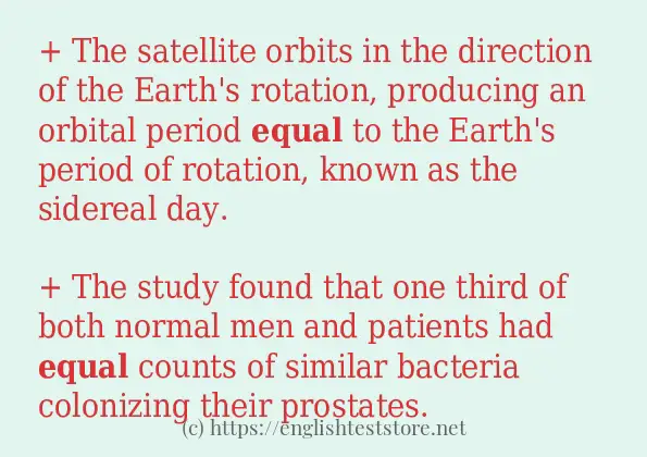 equal use in sentences