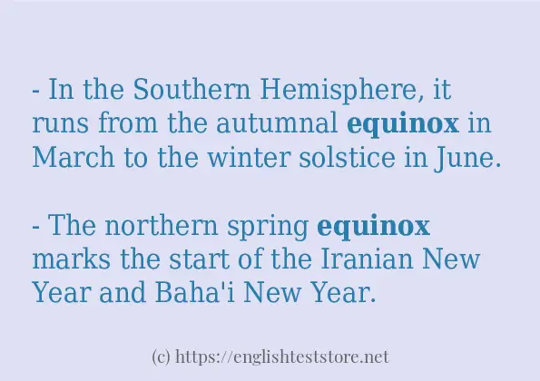 equinox use in-sentences