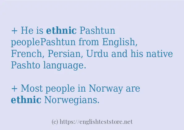 ethnic example in sentences