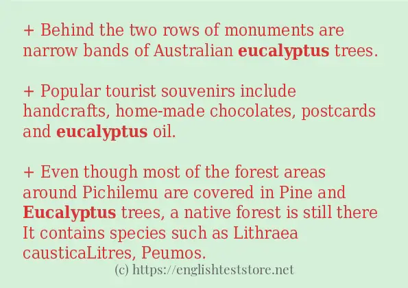 eucalyptus how to use in sentences eucalyptus how to use in sentences